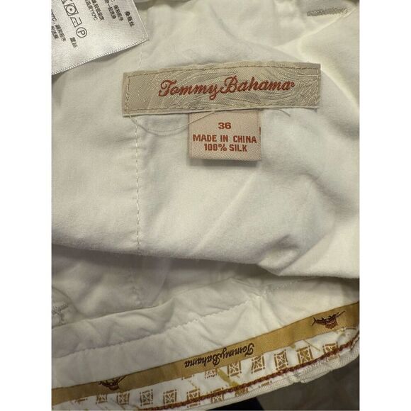 Tommy Bahama Men’s 100% Silk Shorts Classic Pockets Khaki Sz. 36 - Picture 11 of 11